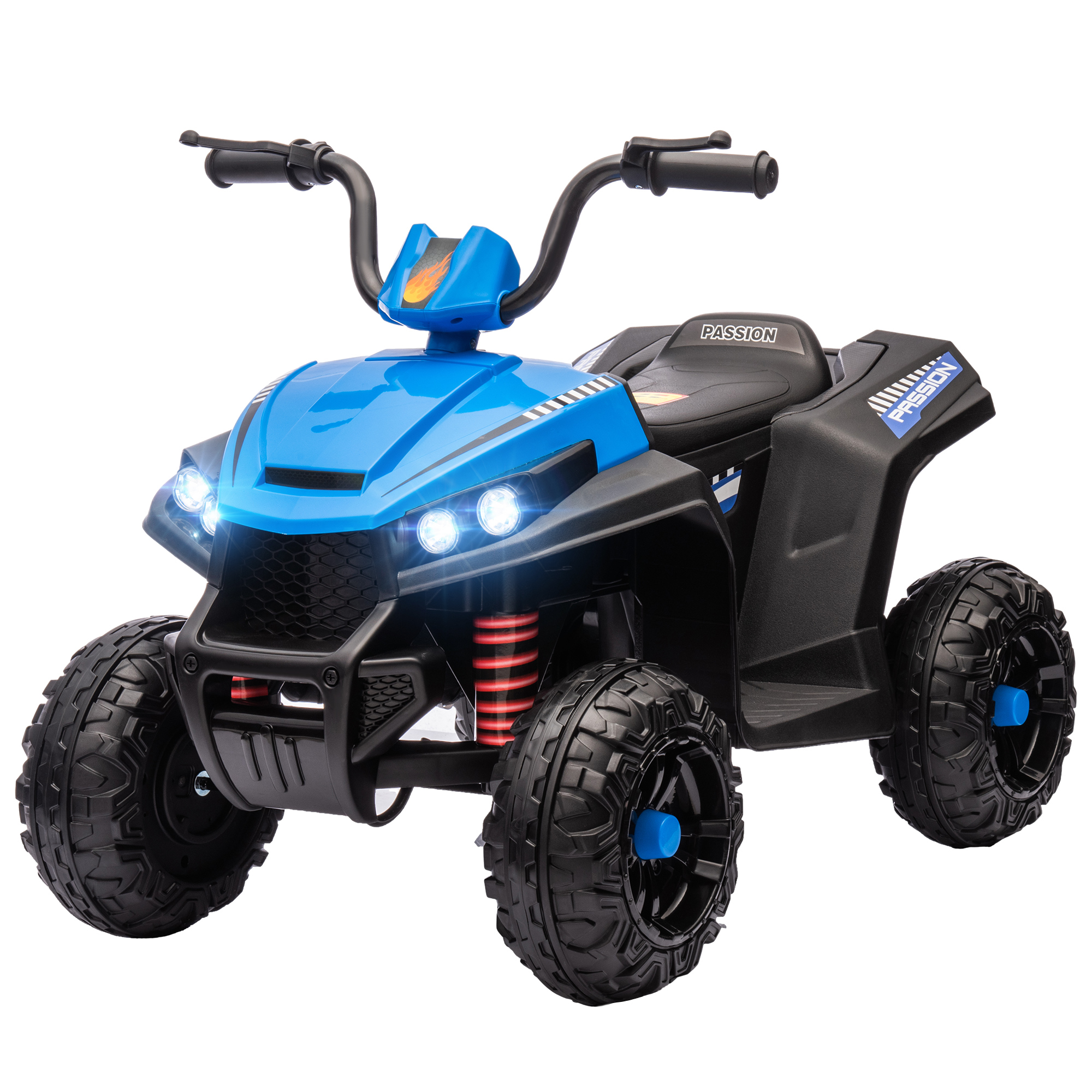 12-v-elektro-kinderfahrzeug, Quad Mit 2 Motoren, Vorwärts-/rückwärtsgang, Für Kinder Von 37–60 Monaten, 85 X 55,5 X 62 Cm, Blau