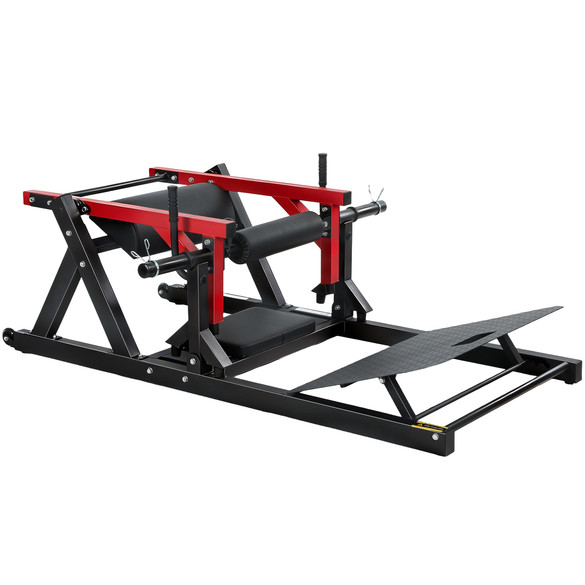 Hüftstreckmaschine Mit Verstellbarer Plattform, 270 Kg Tragkraft Und Gewichtsunterstützung, Rot