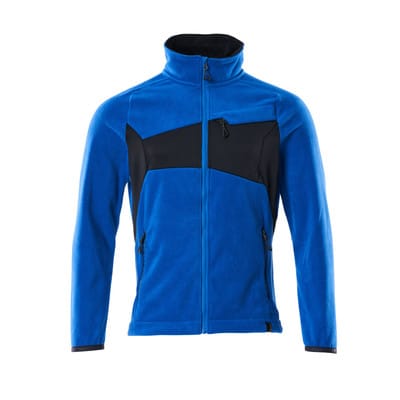 Fleecejacke mit Antipilling, azurblau/schwarzblau, Größe XL