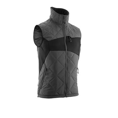 Winterweste mit CLIMASCOT®, leicht, dunkelanthrazit/schwarz, Größe 2XL