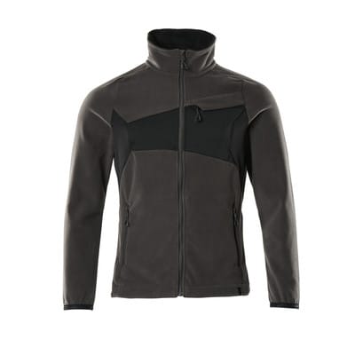Fleecejacke mit Antipilling, dunkelanthrazit/schwarz, Größe 2XL