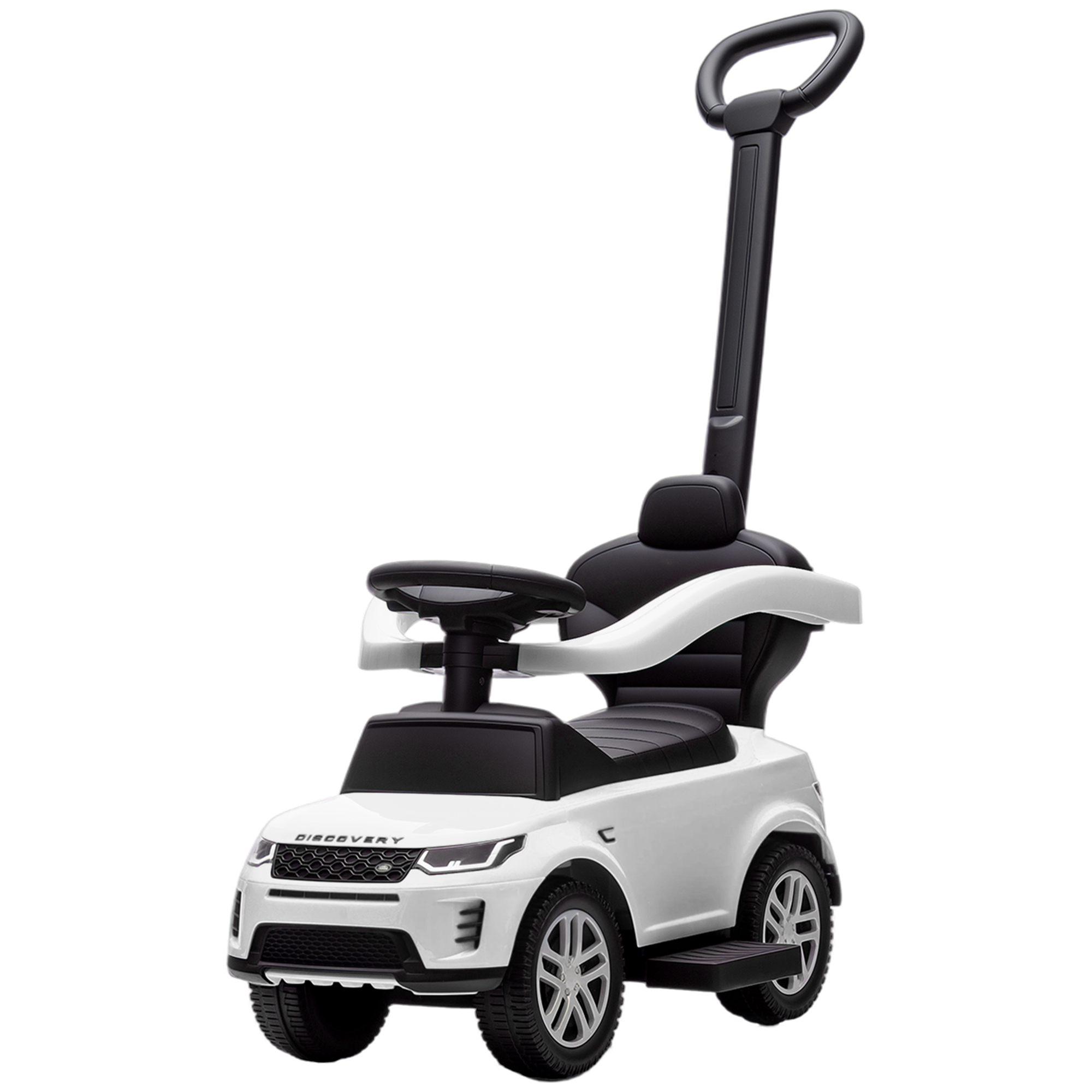 Lizenziertes Land Rover Discovery Kinder-elektroauto, Schiebeauto Mit Abnehmbarem Griff, 84 X 40 X 94,5 Cm, Weiß