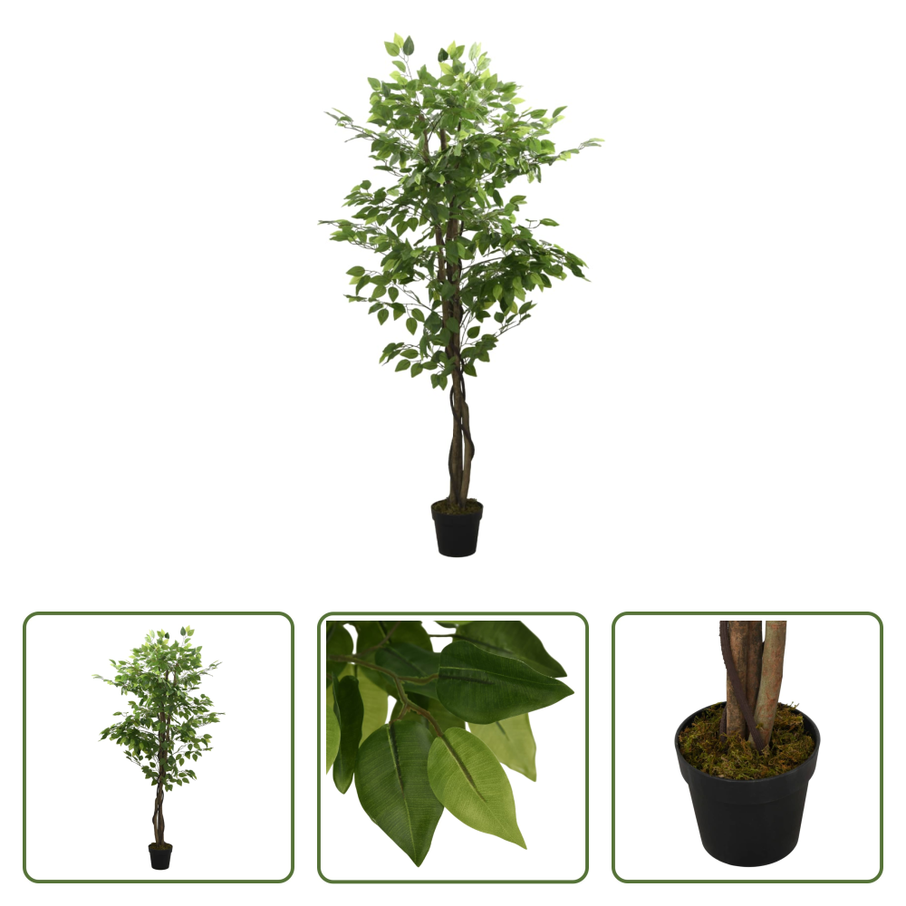 Vidaxl Ficusbaum - Ficusbaum Künstlich 630 Blätter 120 Cm Grün
