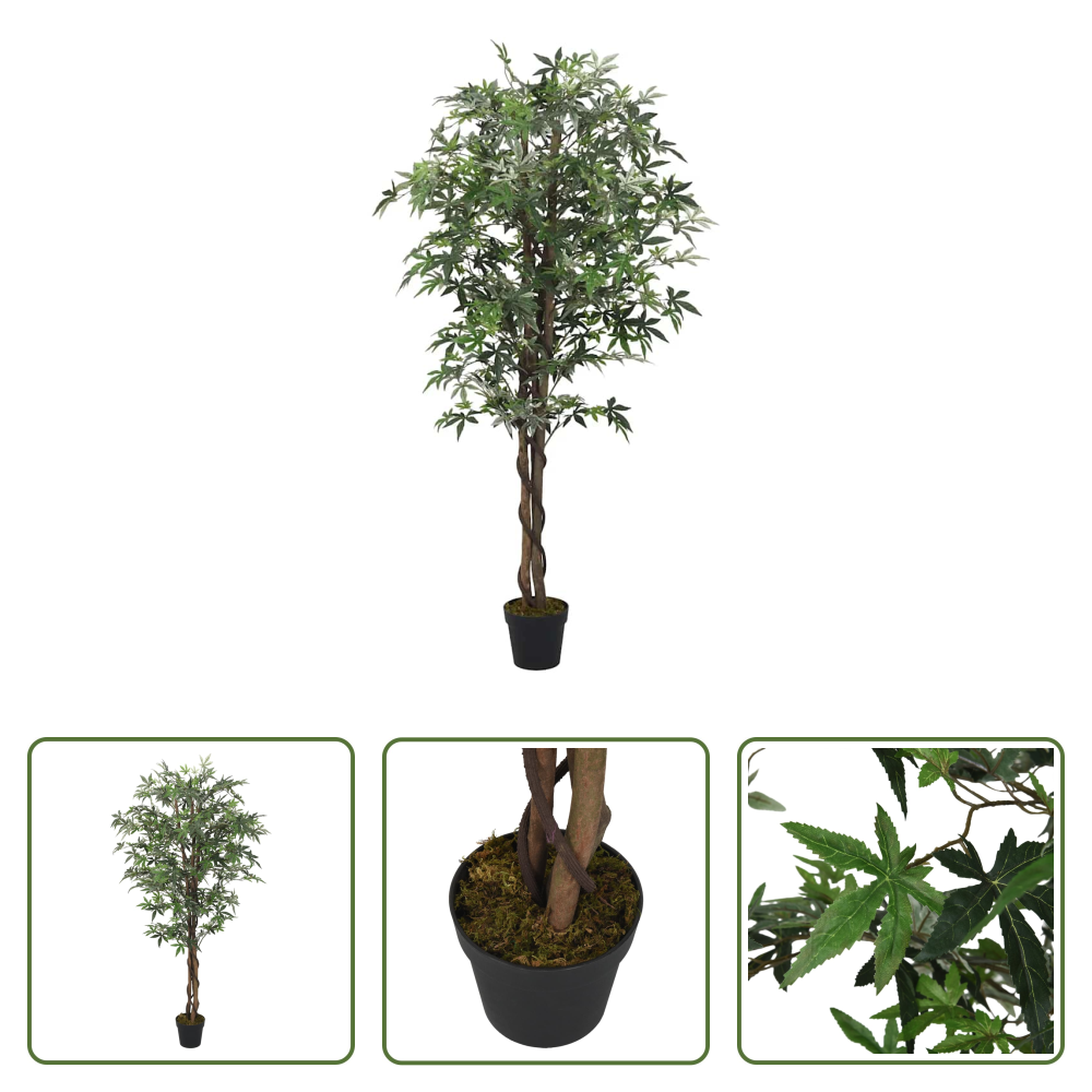 Vidaxl Eingangsbereich - Ahornbaum Künstlich 224 Blätter 80 Cm Grün