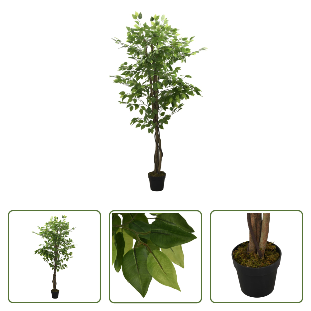 Vidaxl Ficusbaum - Ficusbaum Künstlich 1260 Blätter 200 Cm Grün
