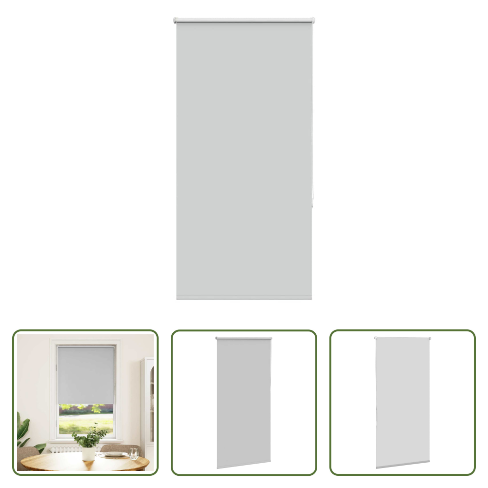 Vidaxl Sichtschutz - Verdunkelungsrollo Hellgrau 90x130 Cm Stoffbreite 85,7 Cm