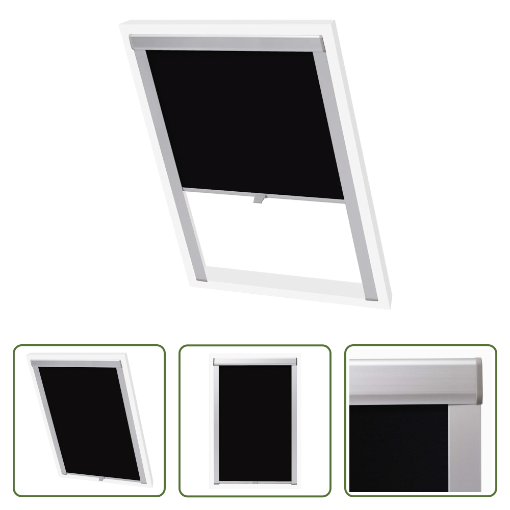 Vidaxl Schatten Rollos - Verdunkelungsrollo Schwarz Mk06