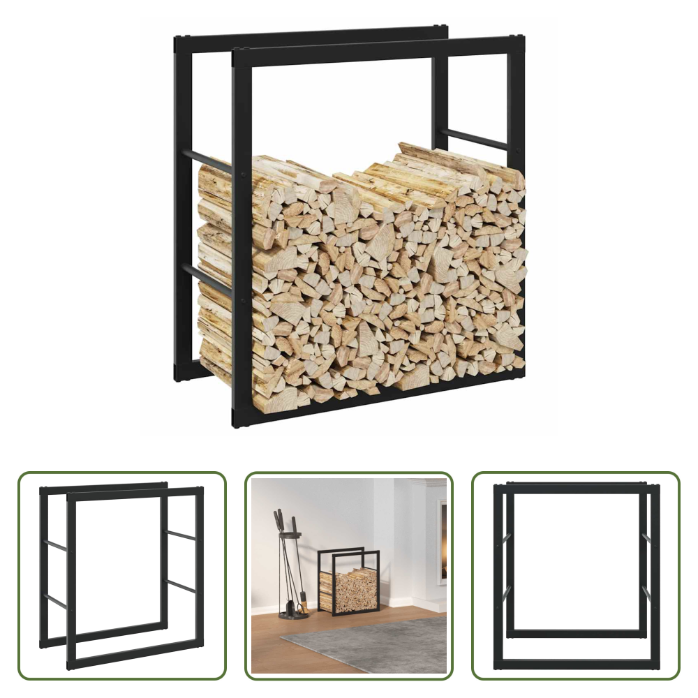 Vidaxl Brennholzregal - Brennholzregal Schwarz 55x30x61 Cm Stahl