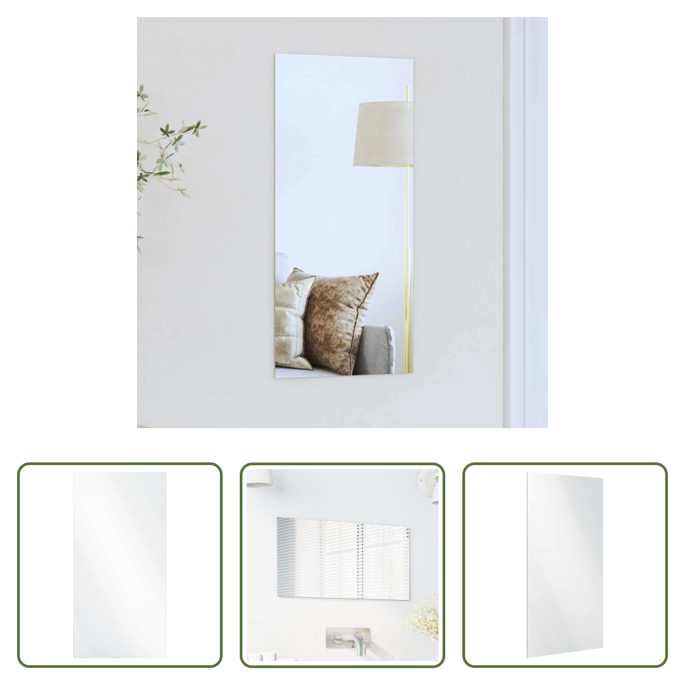 Vidaxl Wandspiegel 30 X 60 Cm - Wandspiegel Rechtwinklig 30 X 60 Cm Gehärtetes Glas
