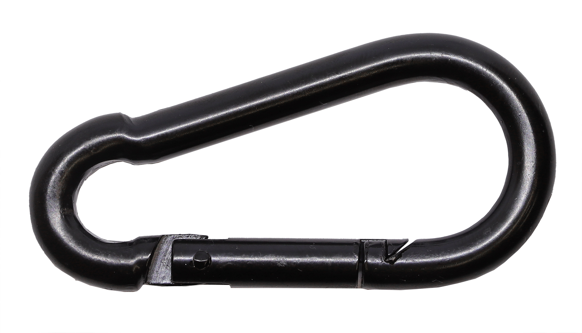Karabinerhaken Schwarz Verzinkt 8 X 80 Mm - Pro Stück
