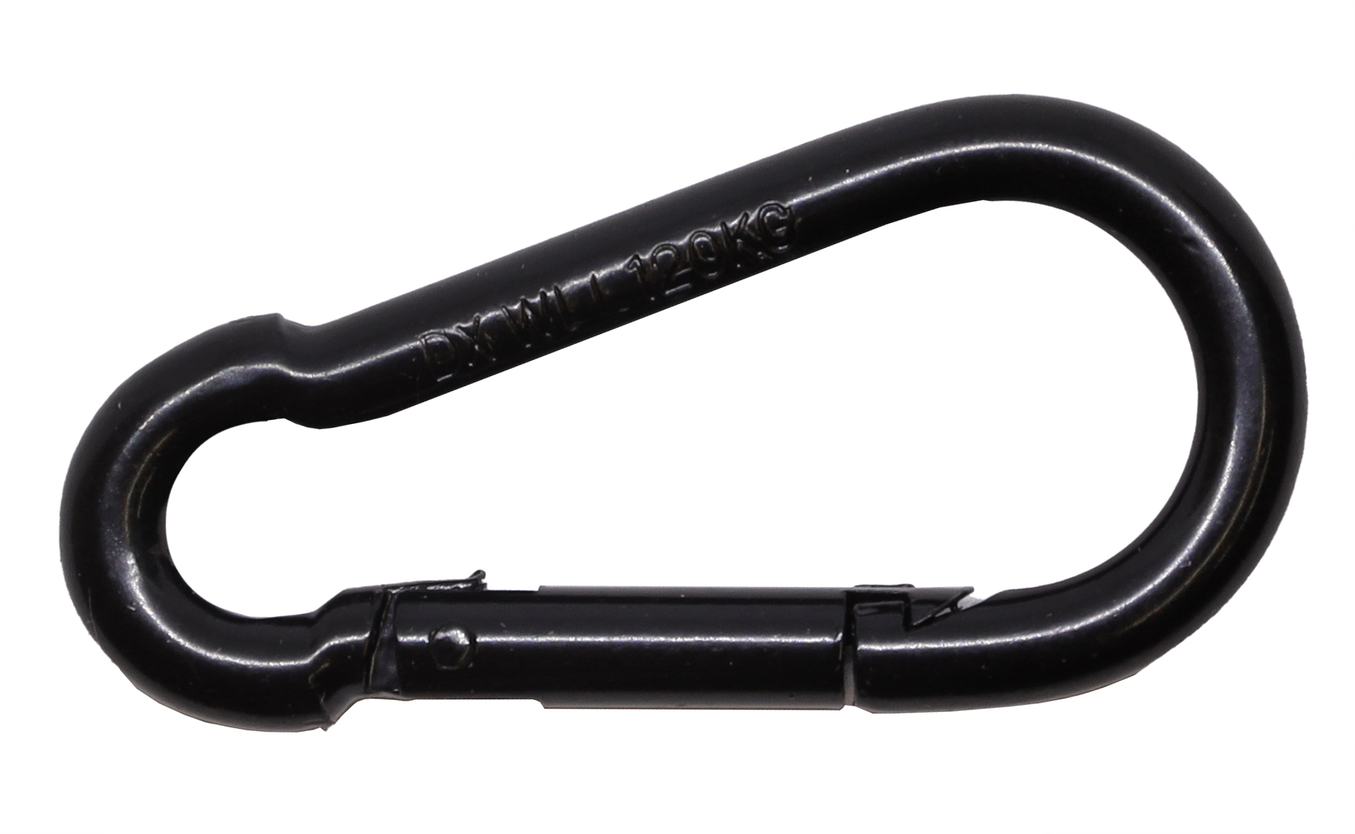 Karabinerhaken Schwarz Verzinkt 6 X 60 Mm - Pro Stück