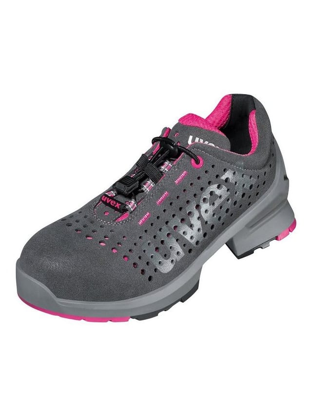 Damen Sicherheits-Halbschuh 8561.8, S1, grau/pink, Weite 11, Größe 37