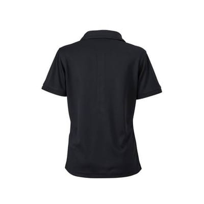 Damen Aktiv Poloshirt JN574, schwarz, Größe M