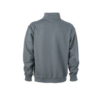 Workwear Zip Sweatshirt JN831, carbon, Größe XL