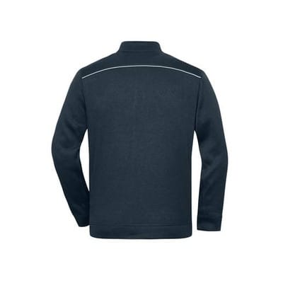 Herren Workwear Melange-Fleecejacke JN898, navy-blau, Größe 4XL