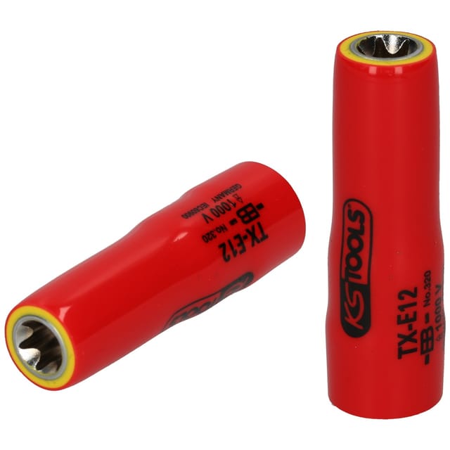 3/8" Torx-E-Stecknuss mit Schutzisolierung, E8, lang