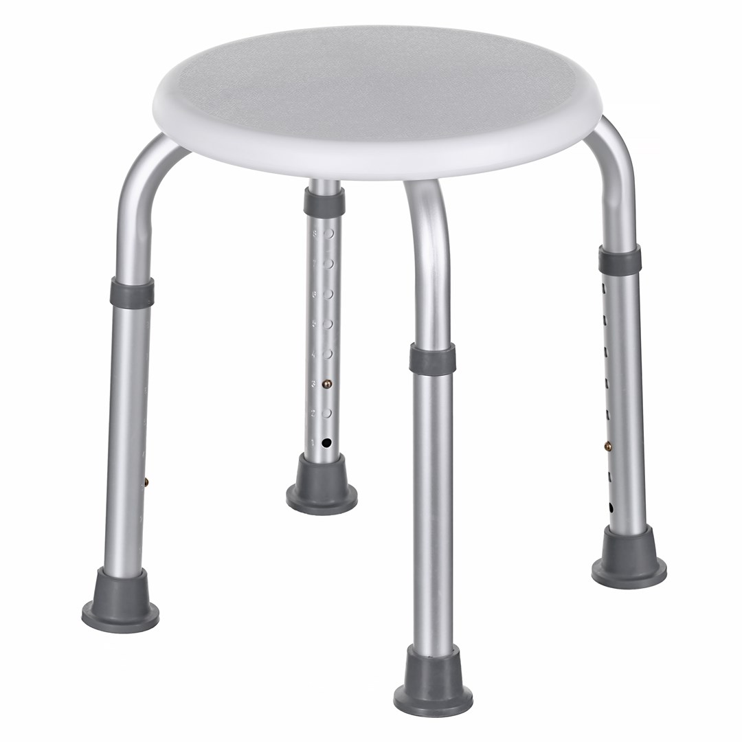 Round Aluminum Shower Stool