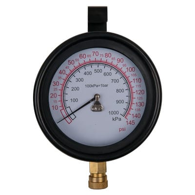 Manometer ø100,0mm, 0 - 10 bar mit 1/4" Schnellkupplung
