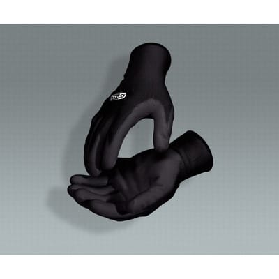 Mikro-Feinstrickhandschuhe, schwarz, Größe 8, 12 Paar