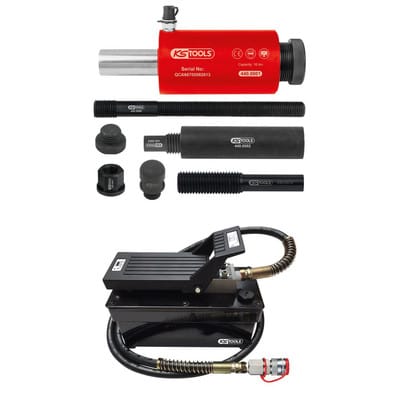 Hydraulik-Einheit 16t, mit Luft-Hydraulik-Pumpe, 13-teilig