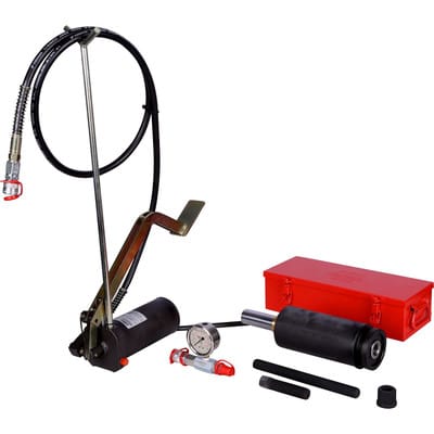 Hydraulik-Einheit 32t, mit Hydraulik-Pumpe und Manometer, 11-teilig