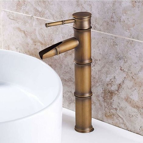 Age Und Badezimmer, Triumph Und Retro-bronze-waschbecken, Mit Einem Hahnloch Für Warm- Und Kaltwasser, Geeignet Für Einen Innendurchmesser Von 32 Mm Bis 37 Mm