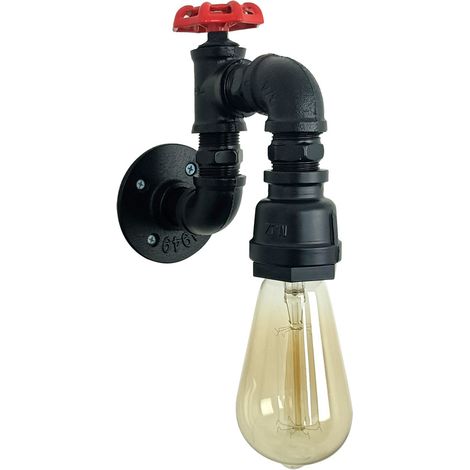Age E26/e27 Retro-industrie-deckenleuchte Edison, Deckenleuchte Aus Schwarzem Eisenmetall, Retro-amerikanischer Landhausstil - Schwarz (leuchtmittel Nicht Enthalten)