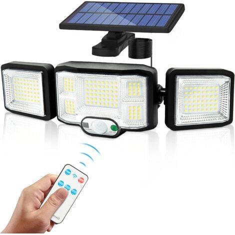 Age Solar-außenstrahler Mit Bewegungsmelder – 192 Leds – 1800 Lm Lichtstrom – Ip65 Wasserdicht – 270° Abstrahlwinkel