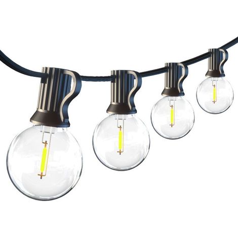 7,62 M Lange Led-lichterkette Für Den Außenbereich, 2700 K Led-lampen Für Hof, Garten, Party.