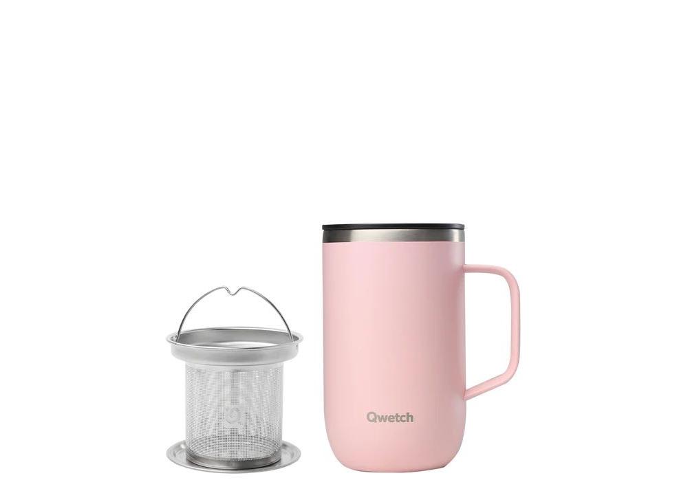 Isolier-teebecher Edelstahl Pastell Rosa 470ml