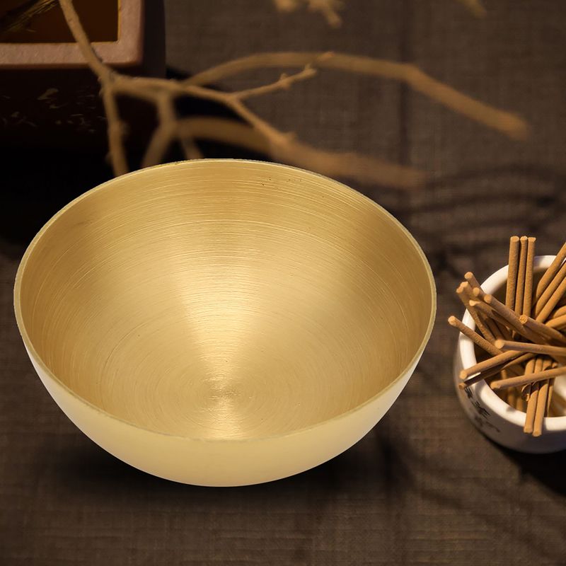 Buddhistische Zeremonienschale Aus Messing, Altardekoration 8 Cm, Traditionelles Kultaccessoire