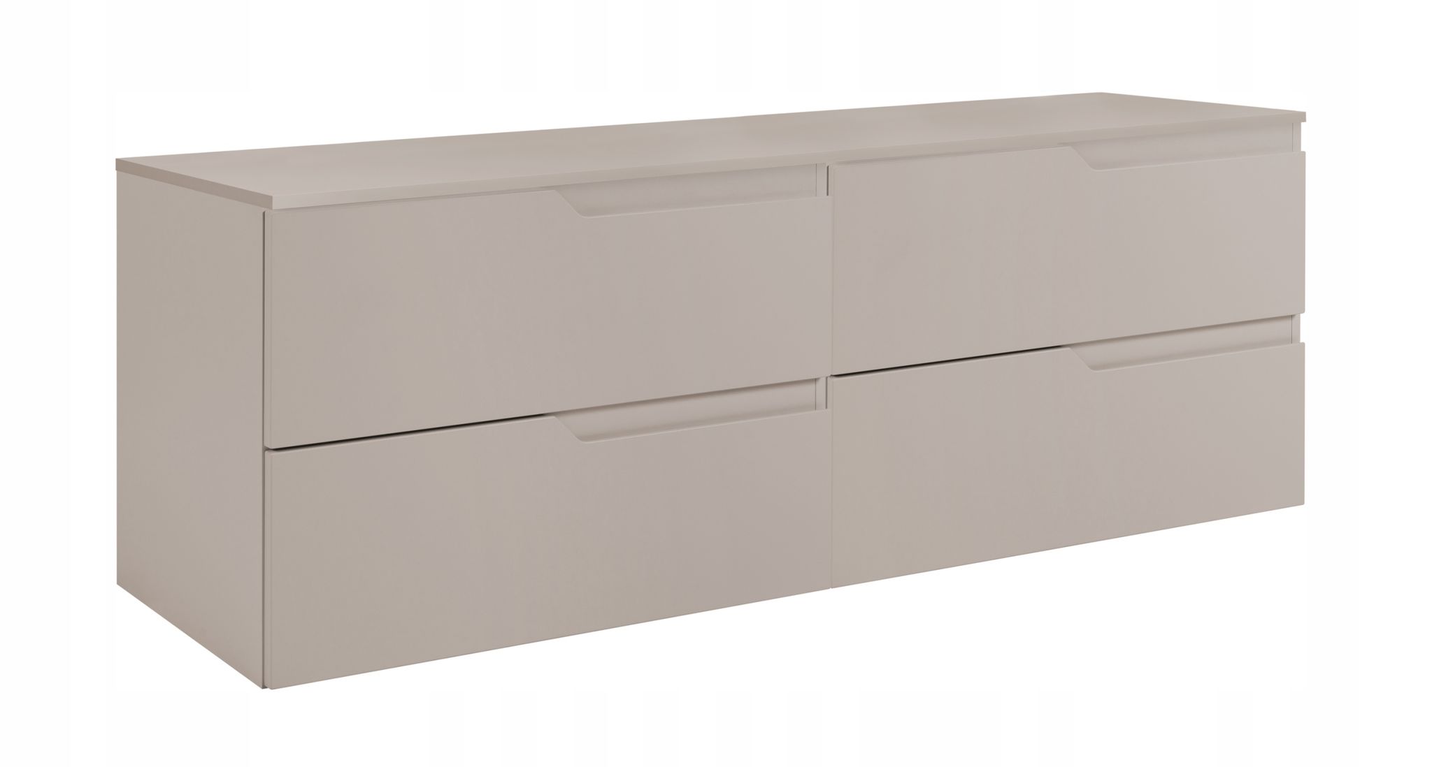 Rodan Badmöbel Set 160 Cm Kaschmir Hängend Mit Arbeitsplatte Kaschmir Für Doppelwaschbecken Soft-close Modern