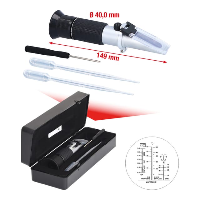 Refraktometer Kühlflüssigkeit / Batteriesäure