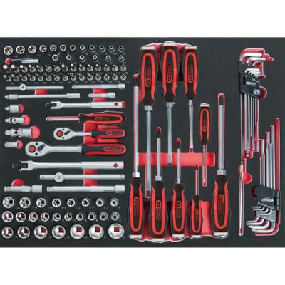 1/4"+3/8“ SCS Steckschlüssel-Satz, 118-teilig in 1/1 Systemeinlage