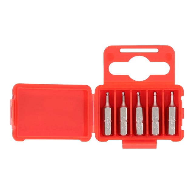 1/4" Bit Innensechskant, 25mm, Kugelkopf, 2mm, 5er Pack