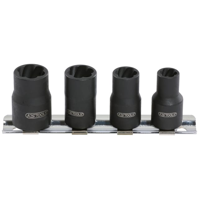 1/4" Spiral-Profil-Stecknuss-Satz, 4-teilig, 8-13mm