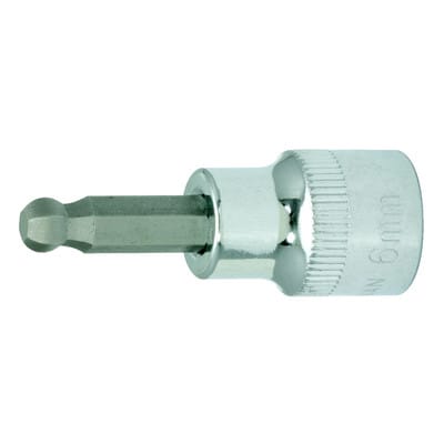 3/8" CHROMEplus Bit-Stecknuss Innensechskant mit Kugelkopf 5,5mm