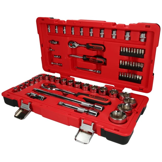 1/4"+1/2" CHROMEplus Steckschlüssel-Satz, 68-teilig