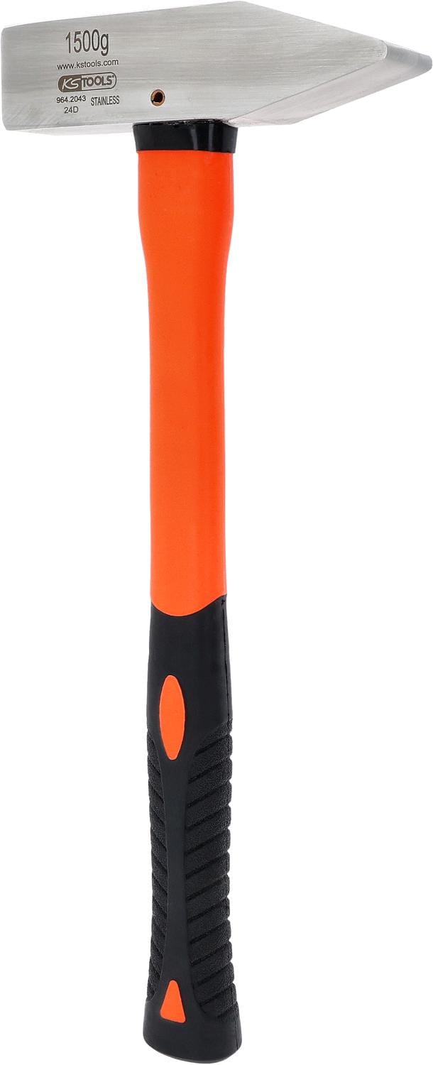 EDELSTAHL Schlosserhammer mit Fiberglasstiel, 1500g