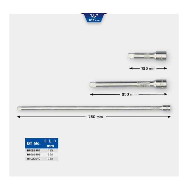 1/2" Verlängerung, 125mm