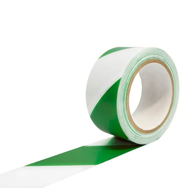 PVC-Klebeband 50mm x 33m, grün/weiß