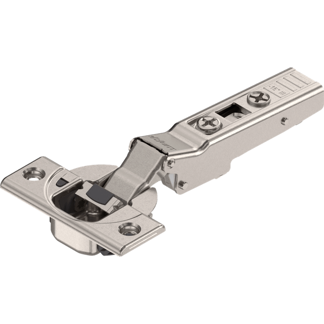 CLIP top BLUMOTION Winkelscharnier -15° III, max. aufschl., Topf: Schrauben, vernickelt