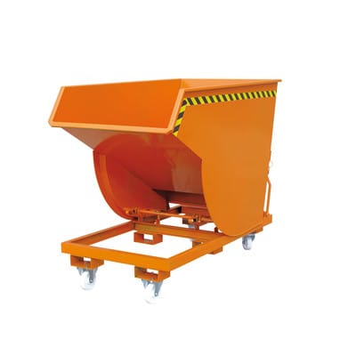 Kippbehälter in hoher Bauhöhe, 2500 kg, 500 Liter, reinorange