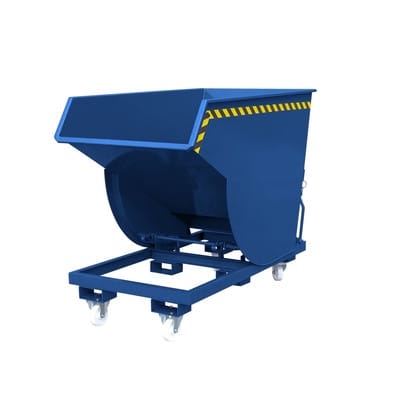 Kippbehälter in hoher Bauhöhe, 3000 kg, 1000 Liter, enzianblau