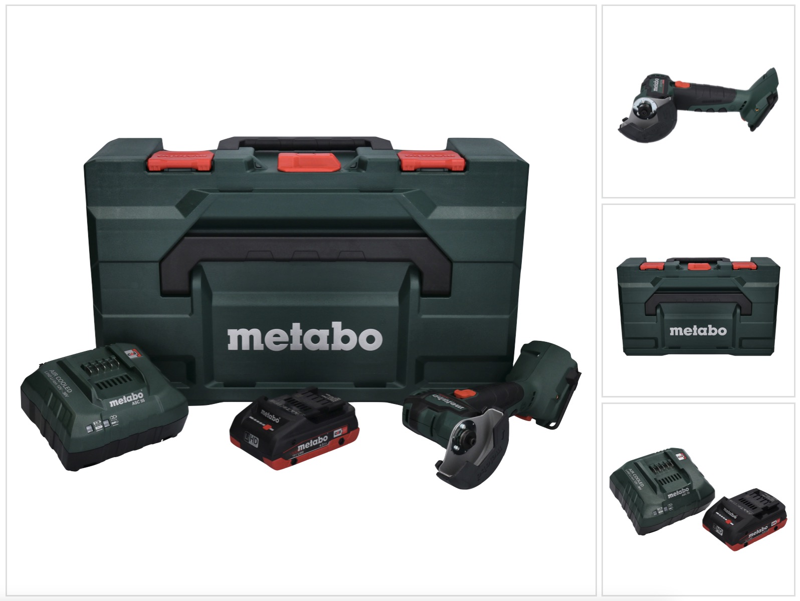 Metabo Cc 18 Ltx Akku Winkelschleifer 18 V 76 Mm Brushless + 1x Akku 4,0ah + Ladegerät + Metabox