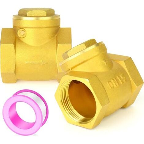 Paar (2 Stück) Schwenkbare Messing-rückschlagventile Dn15 1/2" Bsp Innengewinde, Rückflussverhinderung, Einweg-rückschlagventile Für Brunnenpumpen Und Luftkompressoren, Gas, Luft, Heizöl, Wasser