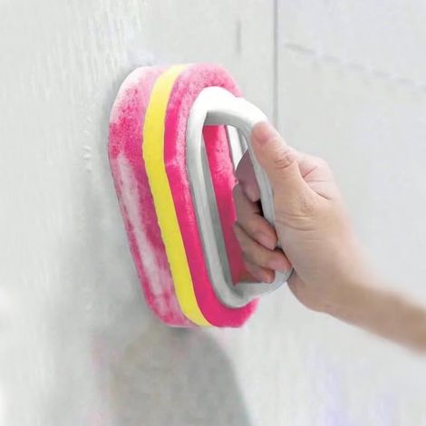 Pink Magic Schwamm-reinigungsbürste – Nicht-elektrische Scheuerbürste Für Küchenoberflächen, Badezimmer, Glas, Wände, Toiletten, Keramikfliesen, Unverzichtbares Reinigungswerkzeug Für Die