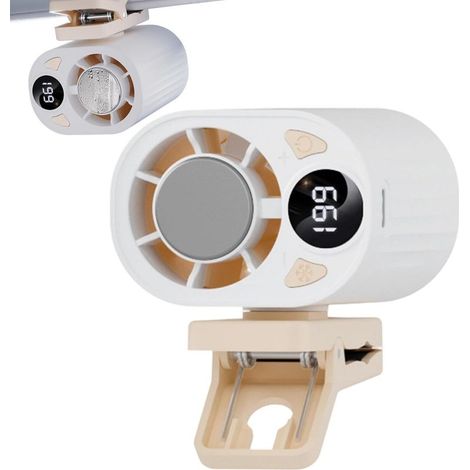 Weißer, Tragbarer Ventilator, 199 Geschwindigkeitsstufen, 18000 U/min, Leistungsstarkes, Wiederaufladbares Gerät, Freihändiges Kühlgerät, Outdoor-sommeraccessoire Für Reisen, Camping, Strand Und Festi