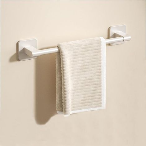Handtuchhalter, Wandmontiertes Badezimmerregal, Hängeregal Aus Aluminium Für Bad Und Wc (weiß, 30 Cm)