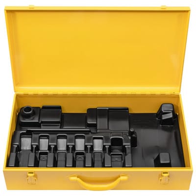 Stahlblechkasten mit Einlage für Radialpresse Power Press E